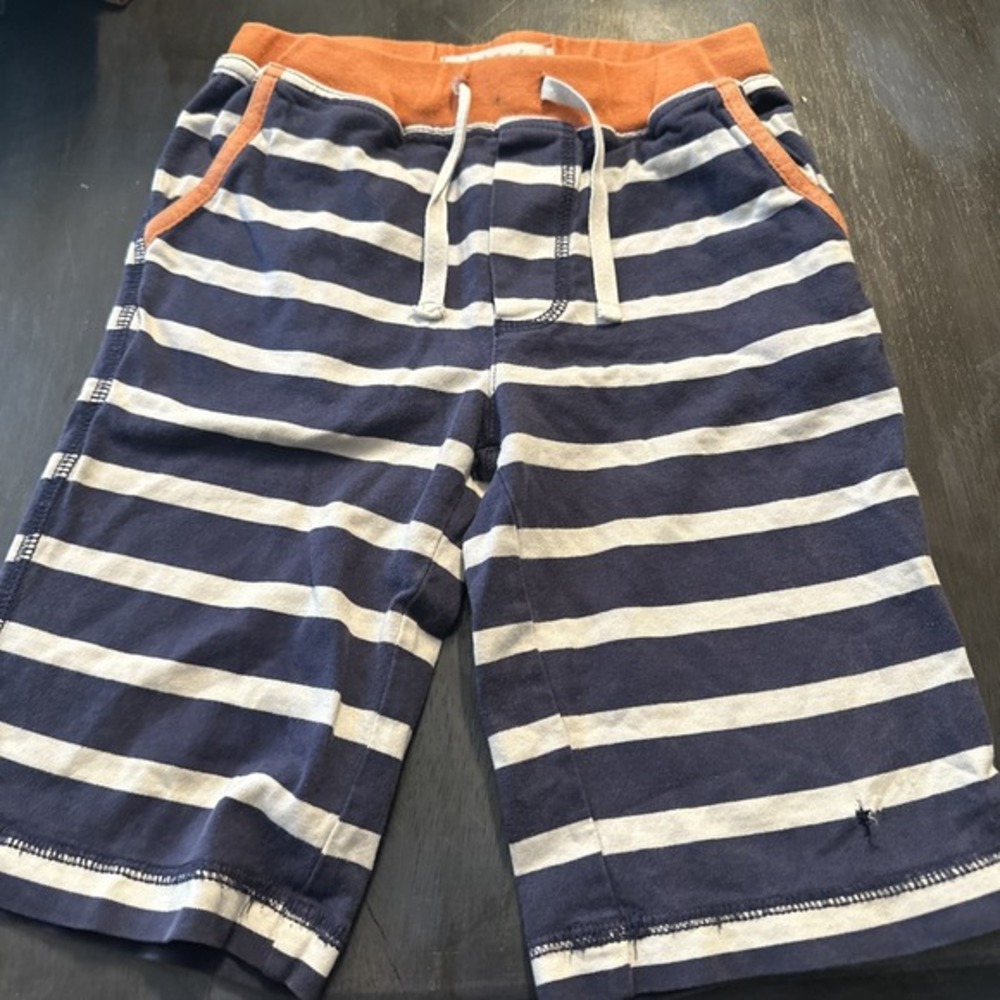 Mini Boden Boys Blue Striped Cotton Shorts‎ 5 Years